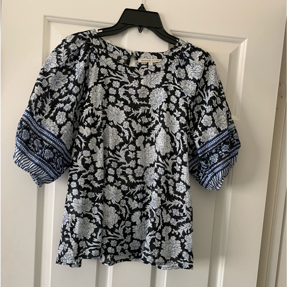 EUC❤️‍🔥SALE❤️‍🔥Anthropologie saison de La fleur blouse - Picture 4 of 11
